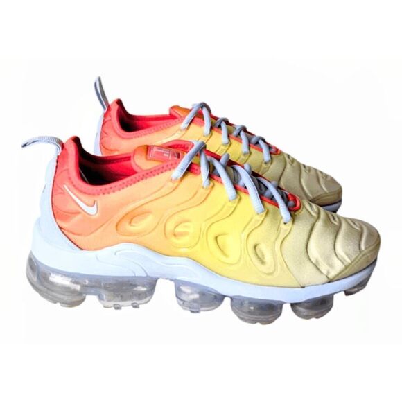 NIKE Air VaporMax Plus "Opti Yellow Laser Crimson' Running Shoes Size 7.5 - Picture 2 of 9